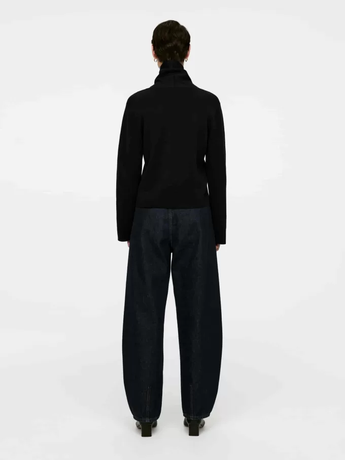 Jersey de algodón con cuello alto Jersey de algodón con cuello alto