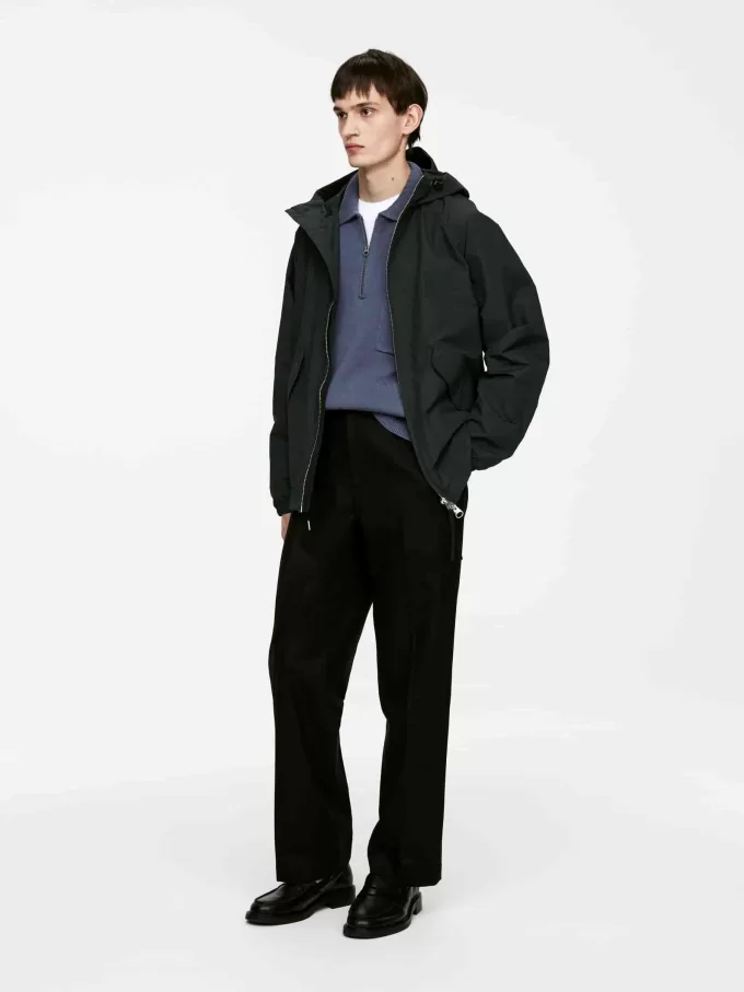 Jersey de algodón con media cremallera Jersey de algodón con media cremallera