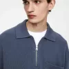 Jersey de algodón con media cremallera Jersey de algodón con media cremallera