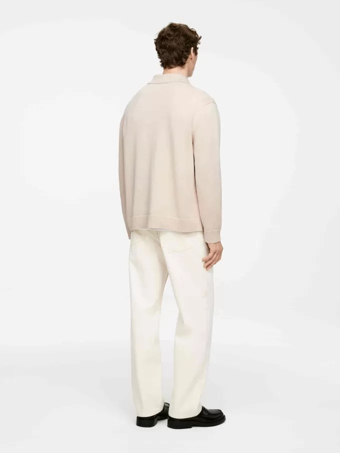 Jersey de algodón con media cremallera Jersey de algodón con media cremallera