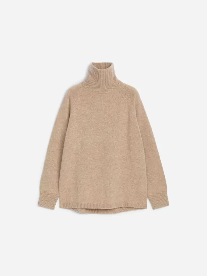 Jersey de lana y cachemira con cuello vuelto Jersey de lana y cachemira con cuello vuelto