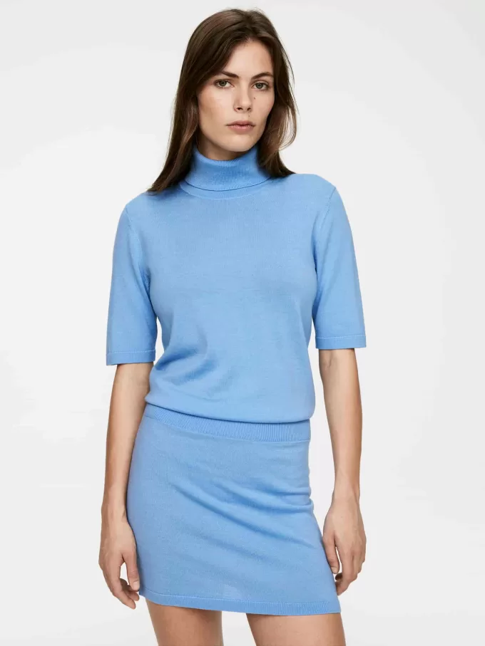 Jersey de manga corta con cuello vuelto