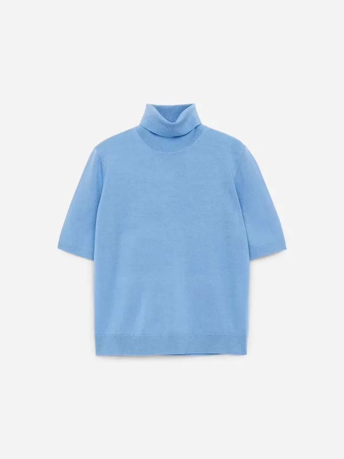 Jersey de manga corta con cuello vuelto