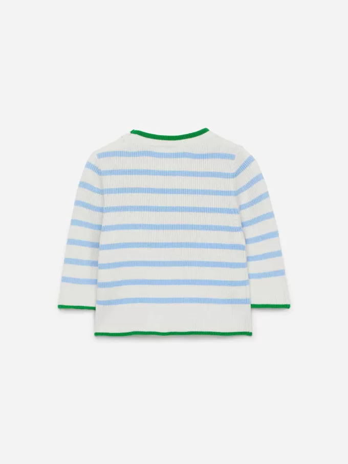 Jersey de punto de canalé para recién nacido