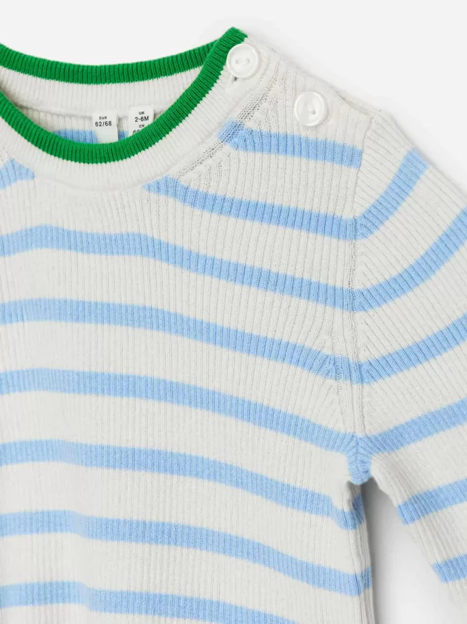 Jersey de punto de canalé para recién nacido