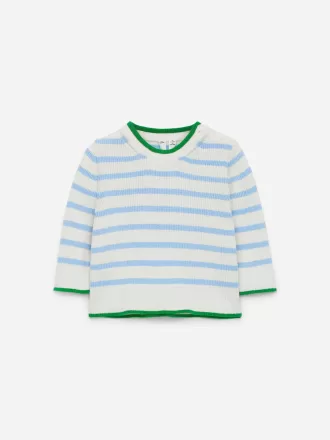 Jersey de punto de canalé para recién nacido