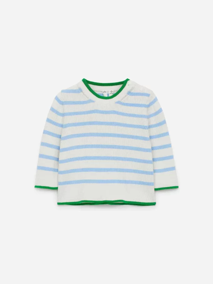 Jersey de punto de canalé para recién nacido