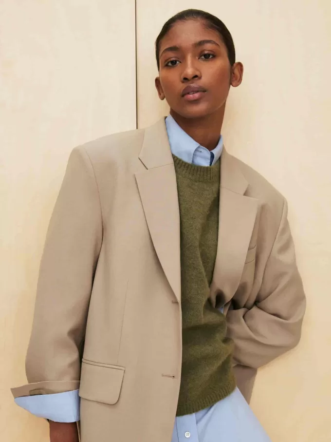 Blazer de lana extragrande Blazer de lana extragrande