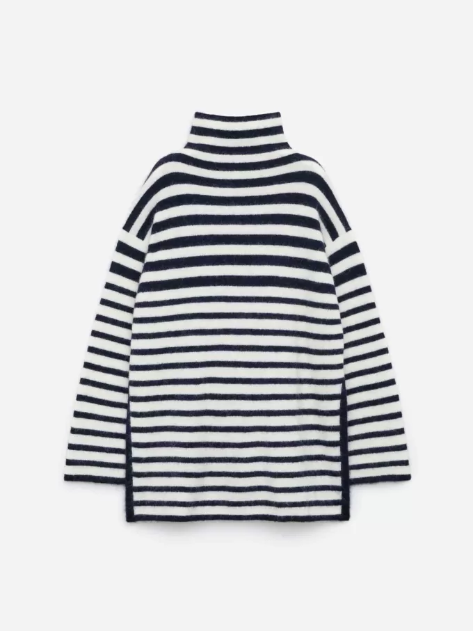 Jersey estilo chimenea en mezcla de lana y alpaca Jersey estilo chimenea en mezcla de lana y alpaca