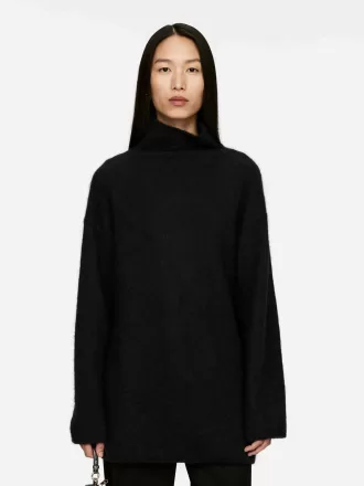 Jersey estilo chimenea en mezcla de lana y alpaca