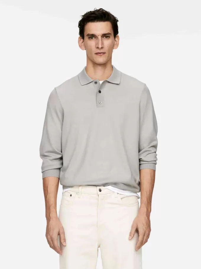 Jersey tipo polo de merino Jersey tipo polo de merino