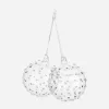 Juego de 2 bolas de cristal texturizadas