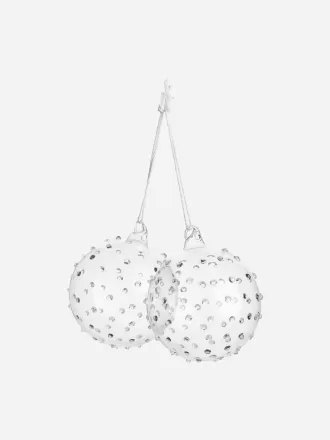 Juego de 2 bolas de cristal texturizadas