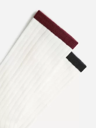 Juego de 2 calcetines de punto de canalé