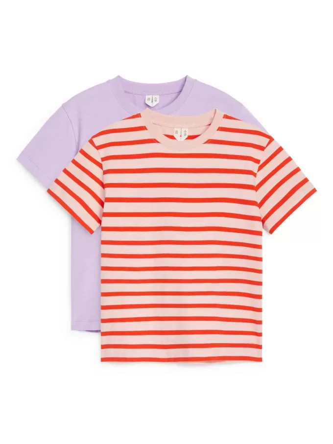 Juego de 2 camisetas con cuello redondo Juego de 2 camisetas con cuello redondo