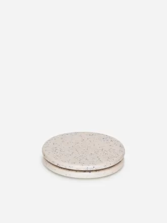 Juego de 2 posavasos de gres.