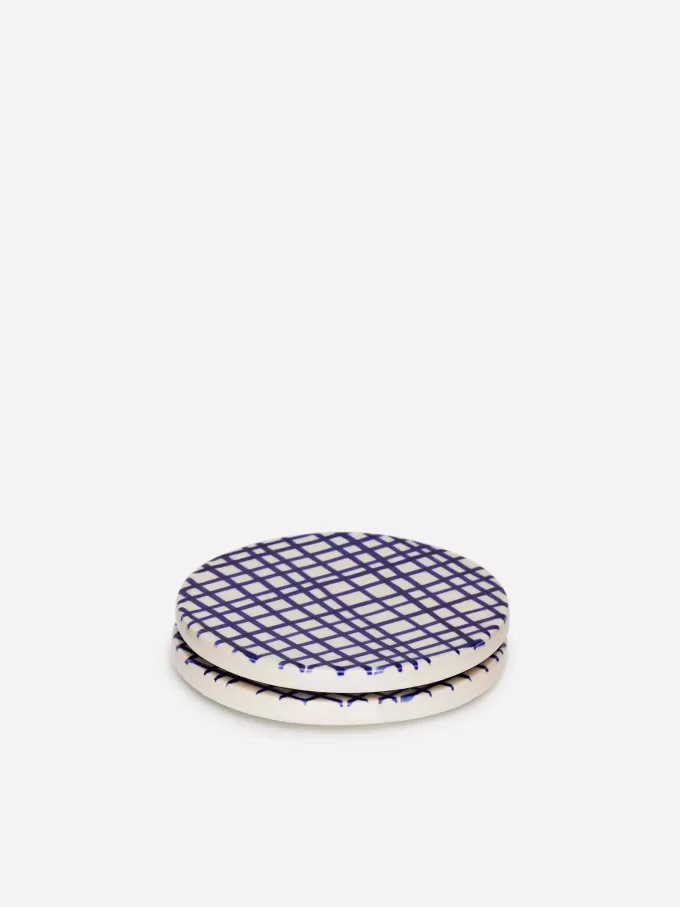 Juego de 2 posavasos de gres.