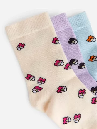 Juego de 3 calcetines de algodón