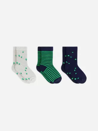 Juego de 3 calcetines de algodón