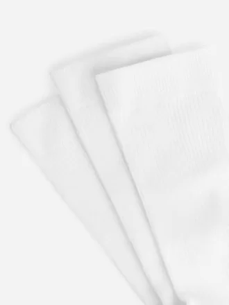 Juego de 3 calcetines de canalé de algodón