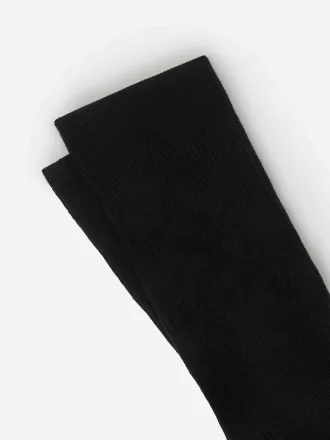 Juego de 3 calcetines de canalé de algodón