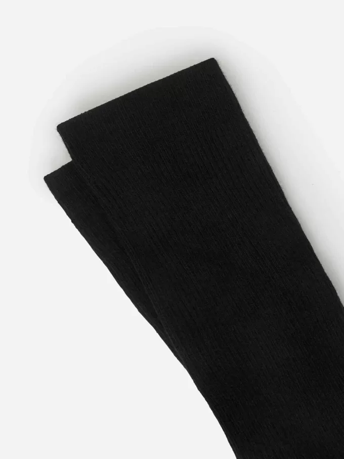 Juego de 3 calcetines de canalé de algodón Juego de 3 calcetines de canalé de algodón