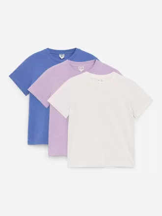 Juego de 3 camisetas con cuello redondo