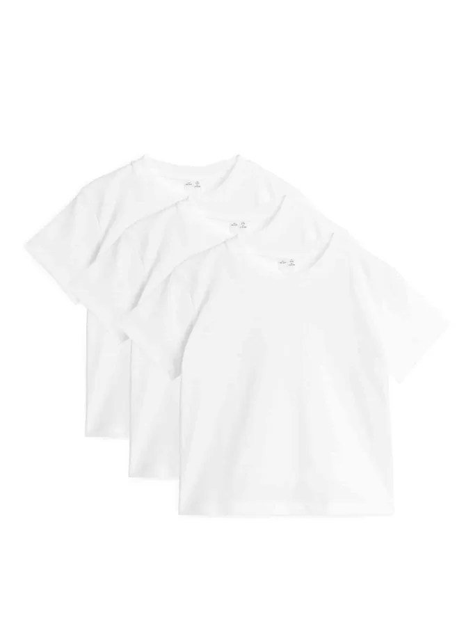 Juego de 3 camisetas con cuello redondo