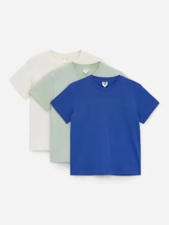 Juego de 3 camisetas con cuello redondo