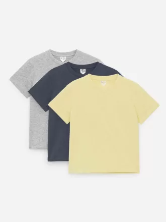 Juego de 3 camisetas con cuello redondo