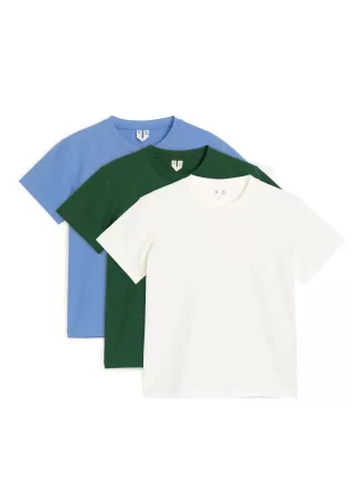 Juego de 3 camisetas con cuello redondo