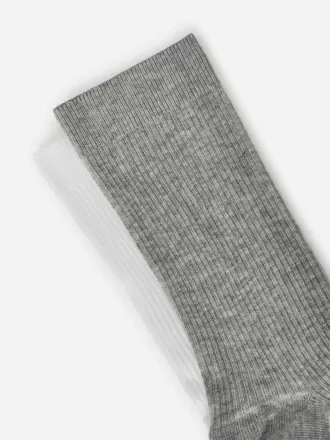 Juego de 5 calcetines de canalé de algodón Juego de 5 calcetines de canalé de algodón