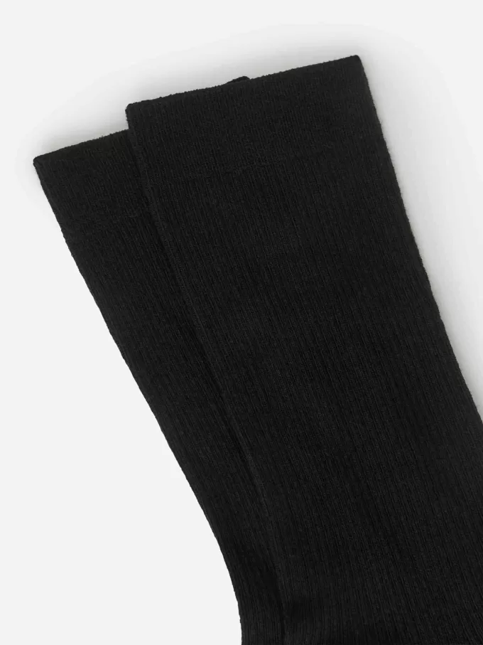 Juego de 5 calcetines de canalé de algodón