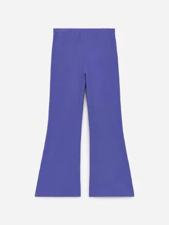 Leggings acampanados de canalé