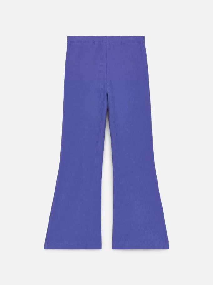 Leggings acampanados de canalé Leggings acampanados de canalé