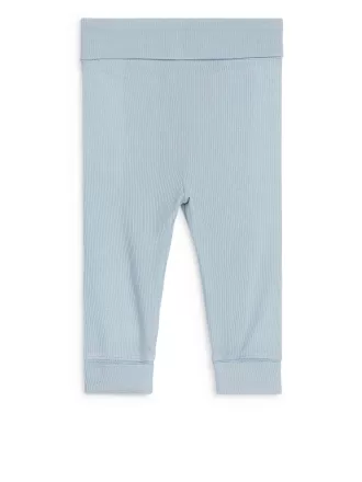 Leggings recién nacidos de canalé liso