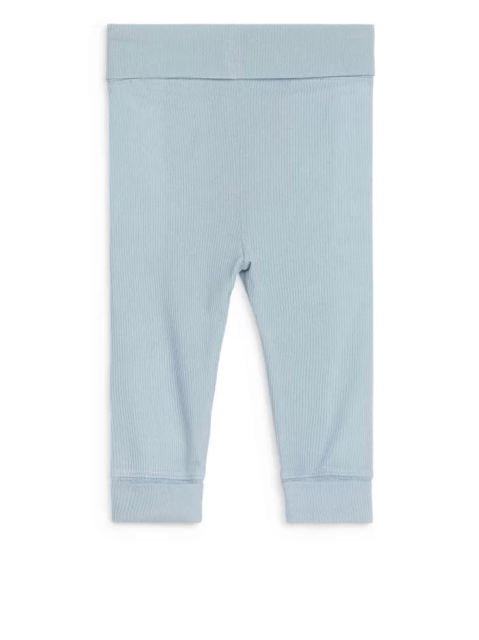 Leggings recién nacidos de canalé liso Leggings recién nacidos de canalé liso