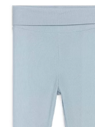 Leggings recién nacidos de canalé liso