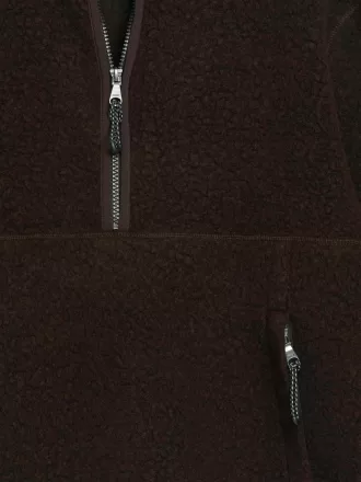 Media cremallera de pelo de mezcla de lana