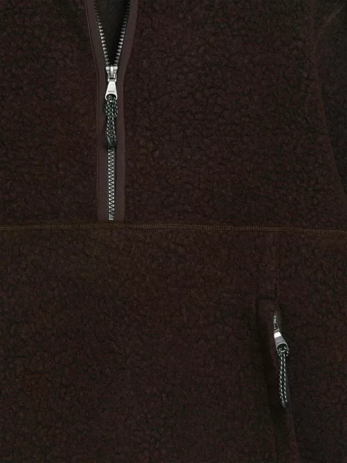 Media cremallera de pelo de mezcla de lana Media cremallera de pelo de mezcla de lana