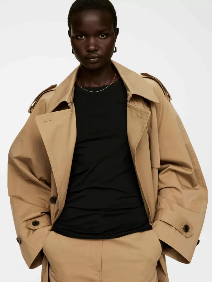 Mezcla de lyocell de manga larga Mezcla de lyocell de manga larga