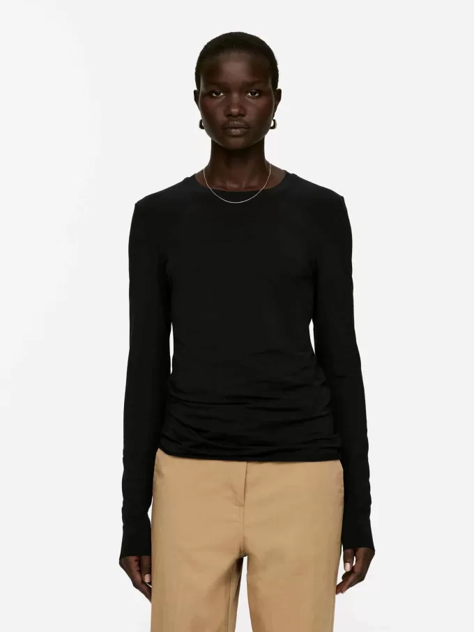 Mezcla de lyocell de manga larga Mezcla de lyocell de manga larga