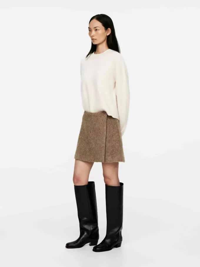 Minifalda en mezcla de lana Minifalda en mezcla de lana