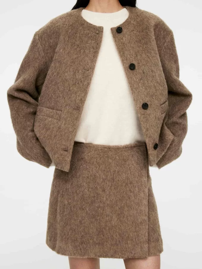 Minifalda en mezcla de lana Minifalda en mezcla de lana