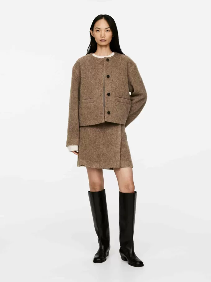 Minifalda en mezcla de lana Minifalda en mezcla de lana