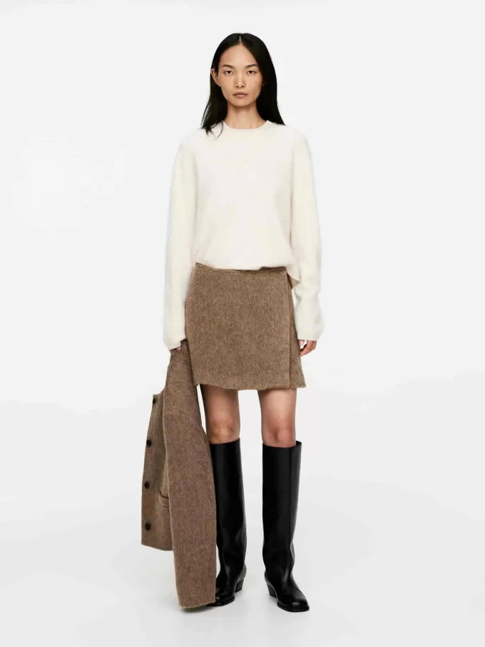 Minifalda en mezcla de lana Minifalda en mezcla de lana