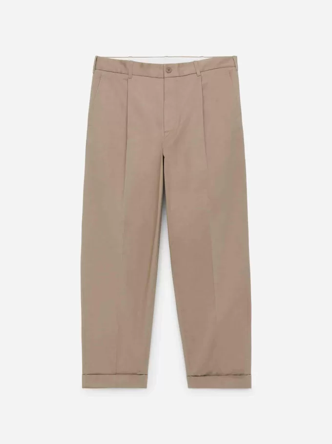 Pantalón De Algodón Con Dobladillo Pantalón De Algodón Con Dobladillo