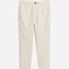 Pantalón Regular Crop De Algodón Y Lino Pantalón Regular Crop De Algodón Y Lino