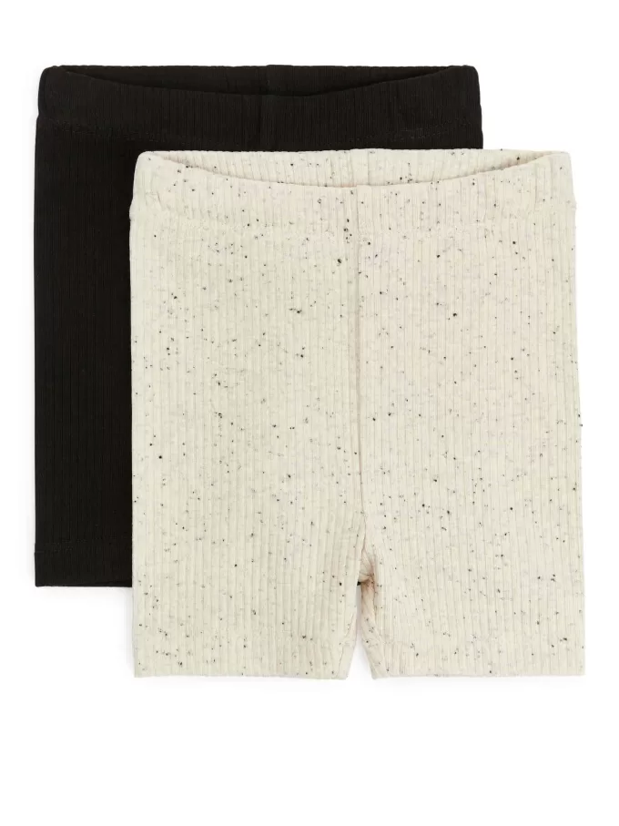 Pantalones cortos de ciclismo de punto de canalé, juego de 2 Pantalones cortos de ciclismo de punto de canalé, juego de 2