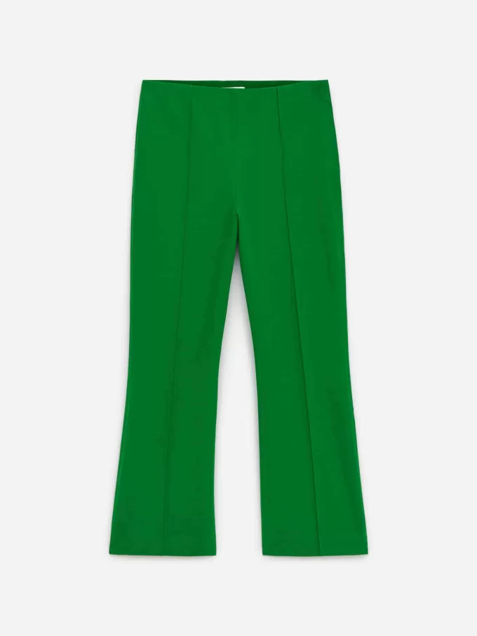 Pantalones cropped con raya delantera Pantalones cropped con raya delantera
